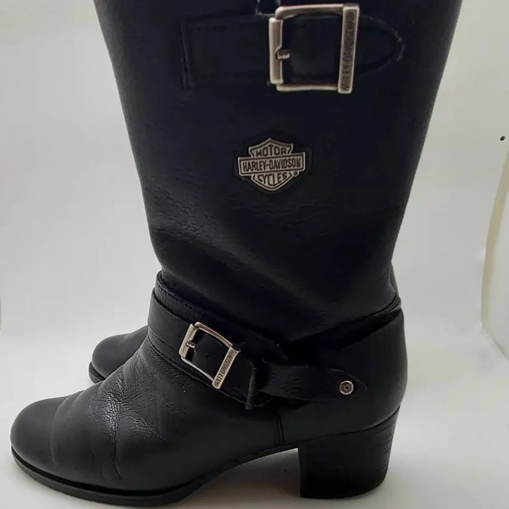 Harley Davidson Motorcycle Biker Boot Heel - Picture 2 of 6